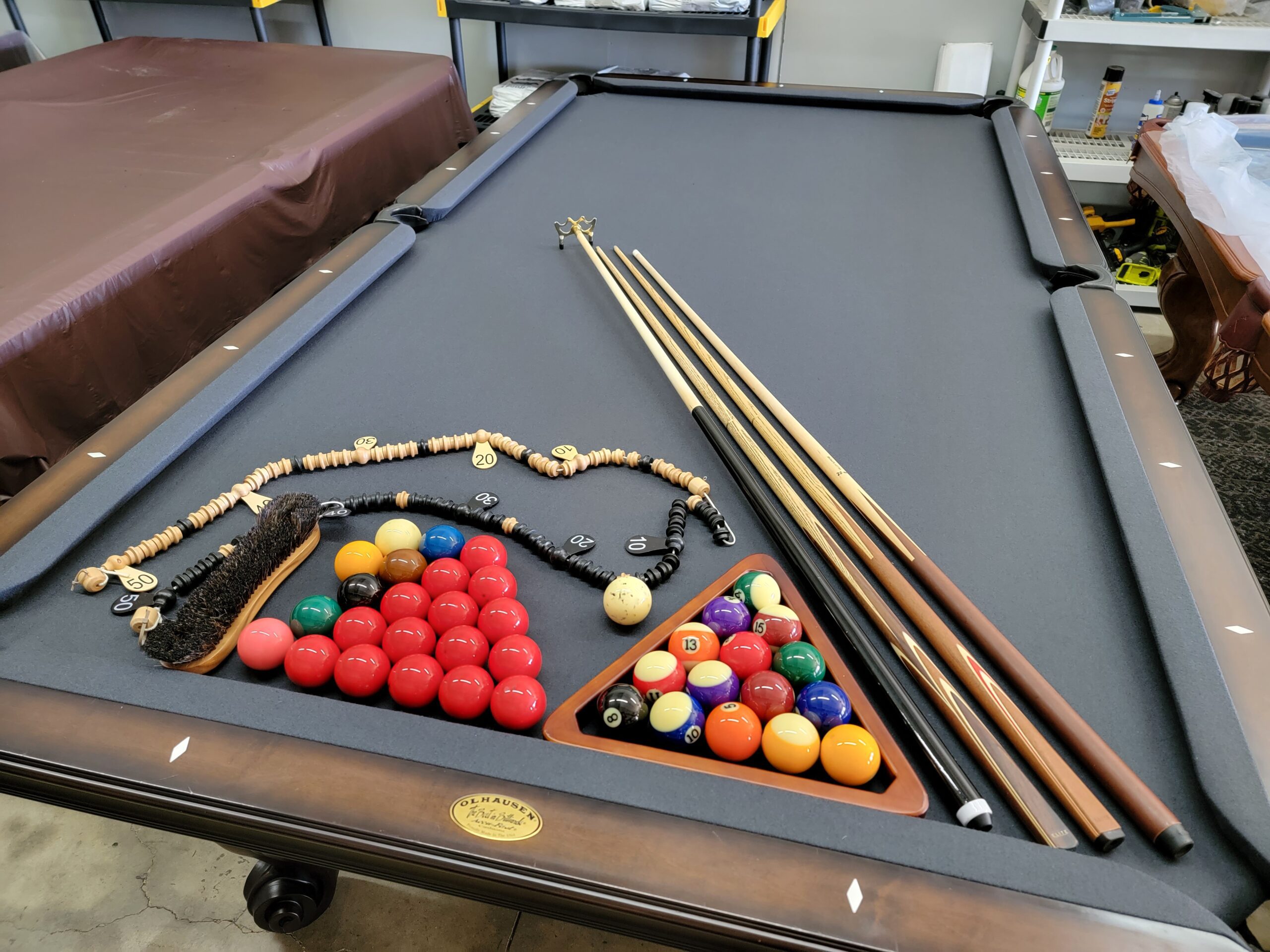9ft Olhausen Snooker/Pool Table w/ Free Installation